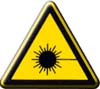 Warnung vor Laser